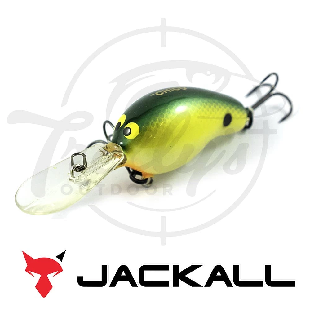 Fishing Lures Jackall Geronimo Chico Balsa Crankbait Green / Gold 1 Fishing Lures Jackall Geronimo Chico Balsa Crankbait Green / Gold