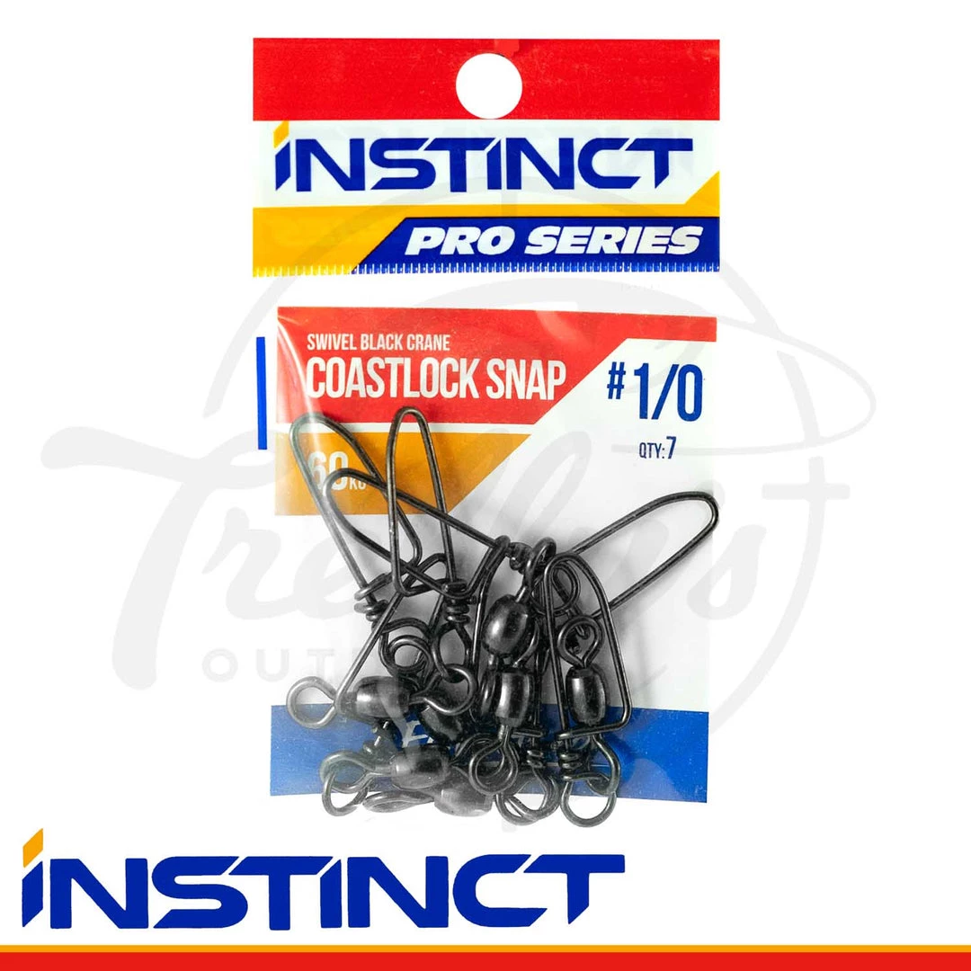 Instinct Pro Black Crane Coastlock Snap Fishing Swivel 1 Instinct Pro Black Crane Coastlock Snap Fishing Swivel